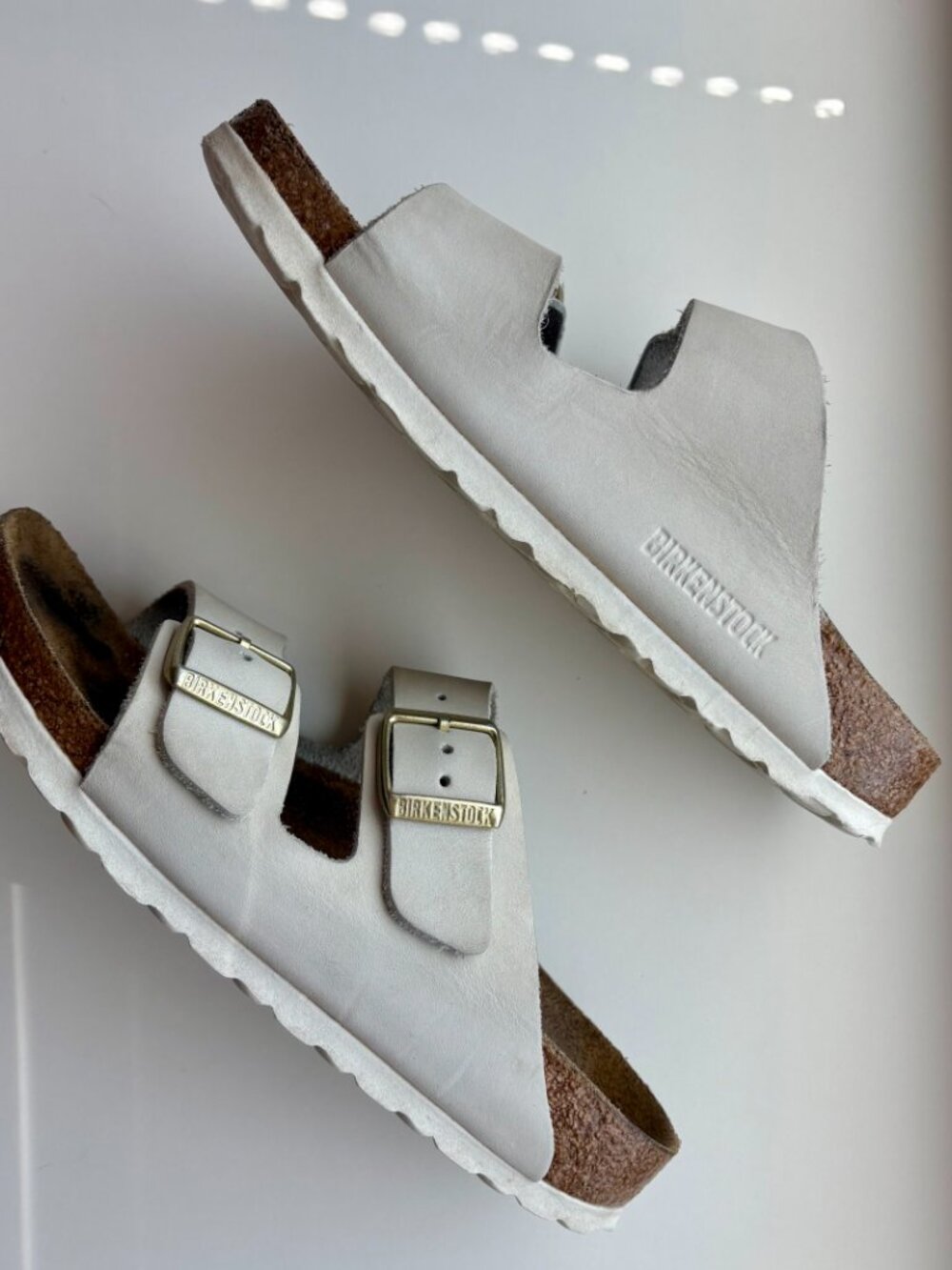 Antique White Birkenstock Arizona Sandals - Picture 6 of 7